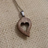 pendant wooden heart jewelry wedding wood
