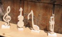 wood instruments wedding decoration