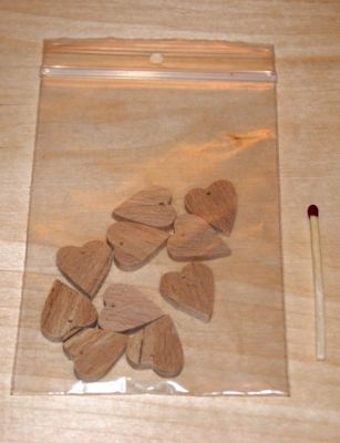 10 miniature pierced hearts to hang, to decorate for wedding, valentine's day, wooden wedding