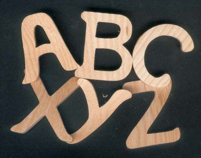 Alphabet in solid ash wood height 5cm 