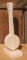 banjo in solid spruce wood height 15 cm mounted on a base music table decoration handmade