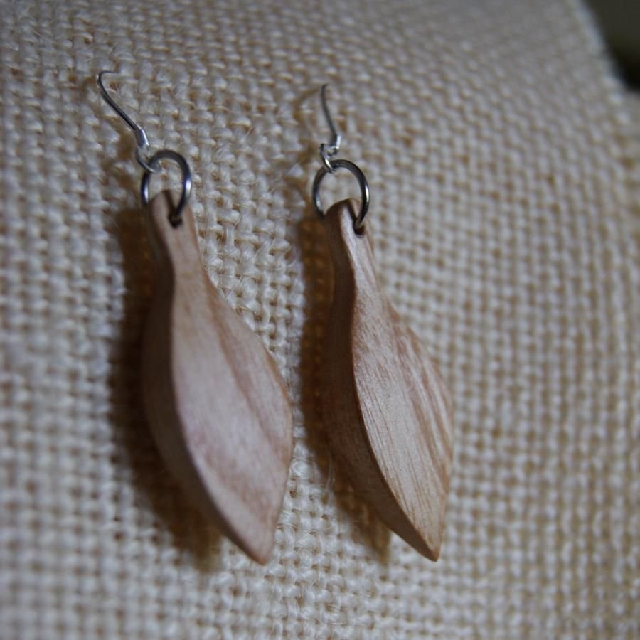 jewelry earrings wood handcrafted ash