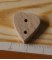 Heart button 15mm solid wood handmade