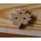 Handmade maple leaf knob 25mm solid wood embellishment scrapbooking nature forest tree leaf