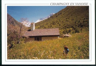 Postcard Champagny le Haut Chapel of Friburge