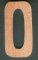 Number 0 in wood ht 8cm marking