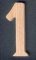 Wooden number 1 ht 8cm marking, number to stick