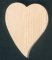 Solid wood heart 6 x 7.5 cm inclined shape with or without hanging hook, handmade