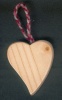 Small wooden heart to hang up Valentine's Day