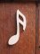 Double wooden eighth note 15cm, music note