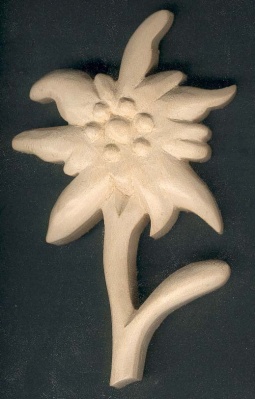 Edelweiss hand carved waxed nature