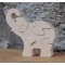 elephant puzzle 5 pieces solid beechwood, handmade, wild animals