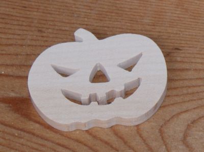 3mm pumpkin figurine to paint and glue, handmade solid wood scrapbooking embellishment