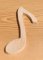 Figurine hook lg 9cm ep 3mm solid wood handmade embellishment scrap deco music