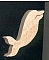 Dolphin figurine in wood small model