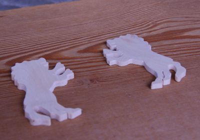 lion figurine thickness 3mm to decorate and stick miniatures creative leisure embellishment scrapbooking handmade solid wood