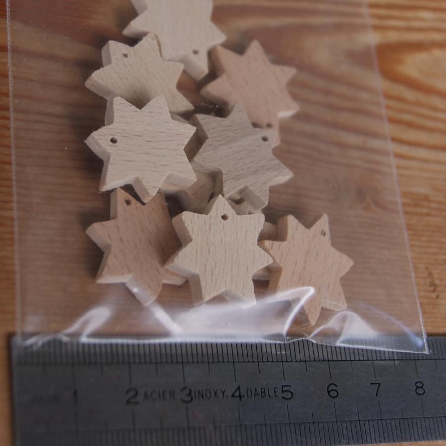 Miniature star figurine with 7 pierced branches, Christmas decoration to decorate and hang up