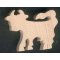 miniature cow figurine 3mm thick to paint and glue in solid maple wood cut by hand, embellishment scrap animals farm