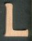 Wooden letter L to paint and glue