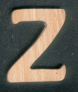 Letter Z in ash wood height 5 cm