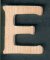 Wooden letter E height 5cm to stick