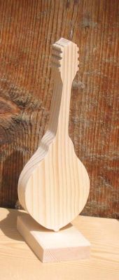 mandolin mounted on a base decoration wooden instrument, handmade