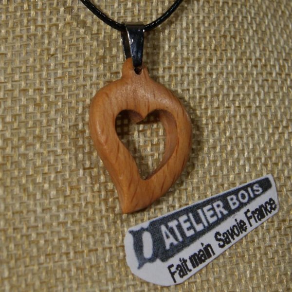 Beechwood heart set, earrings and pendant, wood wedding gift idea, valentine's day, handmade