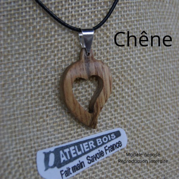pendant wood wedding jewelery and nature cut heart, cherry wood, handmade, valentine's day gift idea, wood wedding