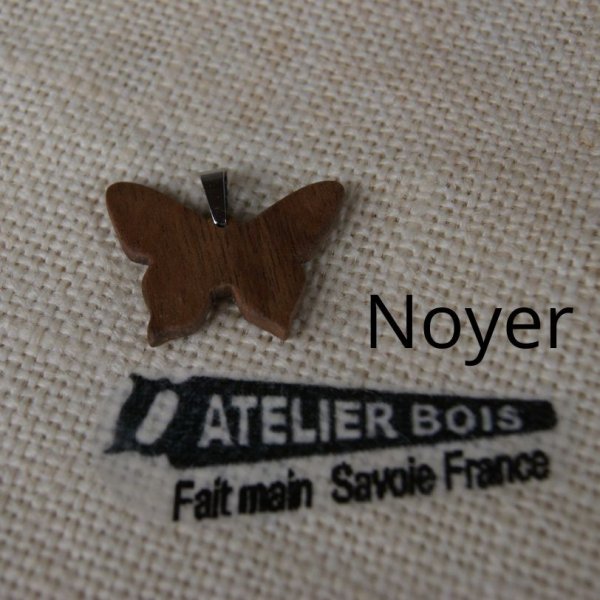 butterfly pendant made of beech wood and nature jewelry, handmade