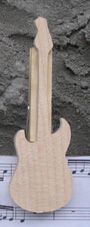 electric guitar music clip, place mark, handmade solid wood guitarist gift