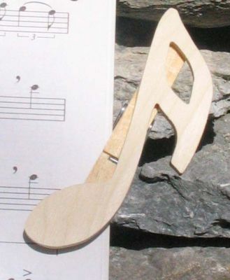 double hook score clip handmade solid wood musician gift