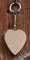 key ring heart beech, manual activity painting, pyrography, to personalize for Valentine's day