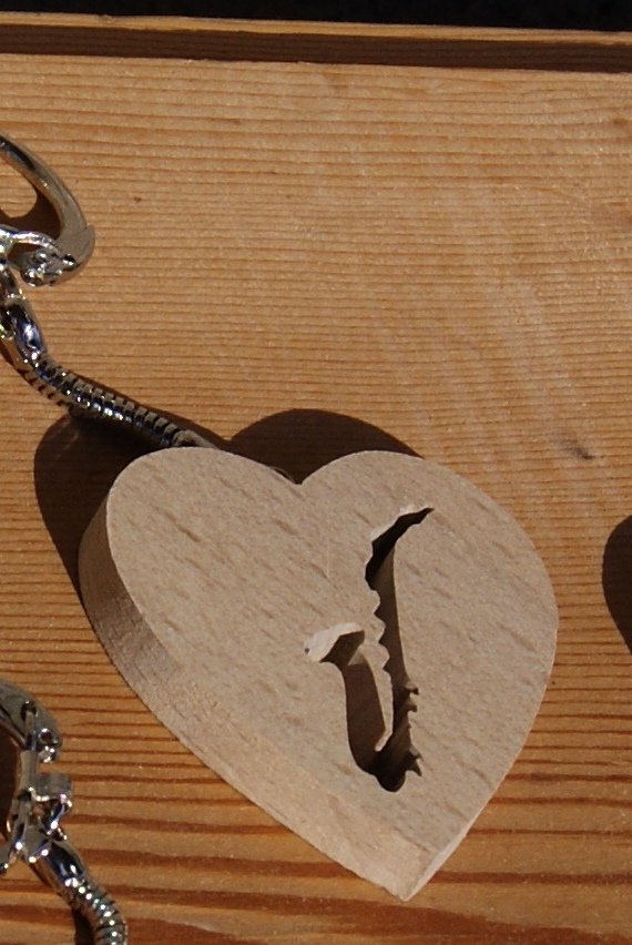 heart and saxophone key ring, saxophonist gift, handmade