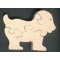 Wooden puzzle dog 5 pieces in beechwood, domestic aniamux