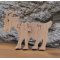 Wooden jigsaw puzzle 4 pieces goat Hetre handmade, farm animals