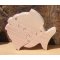 Wooden jigsaw puzzle fish 3 pieces Solid beechwood, handmade