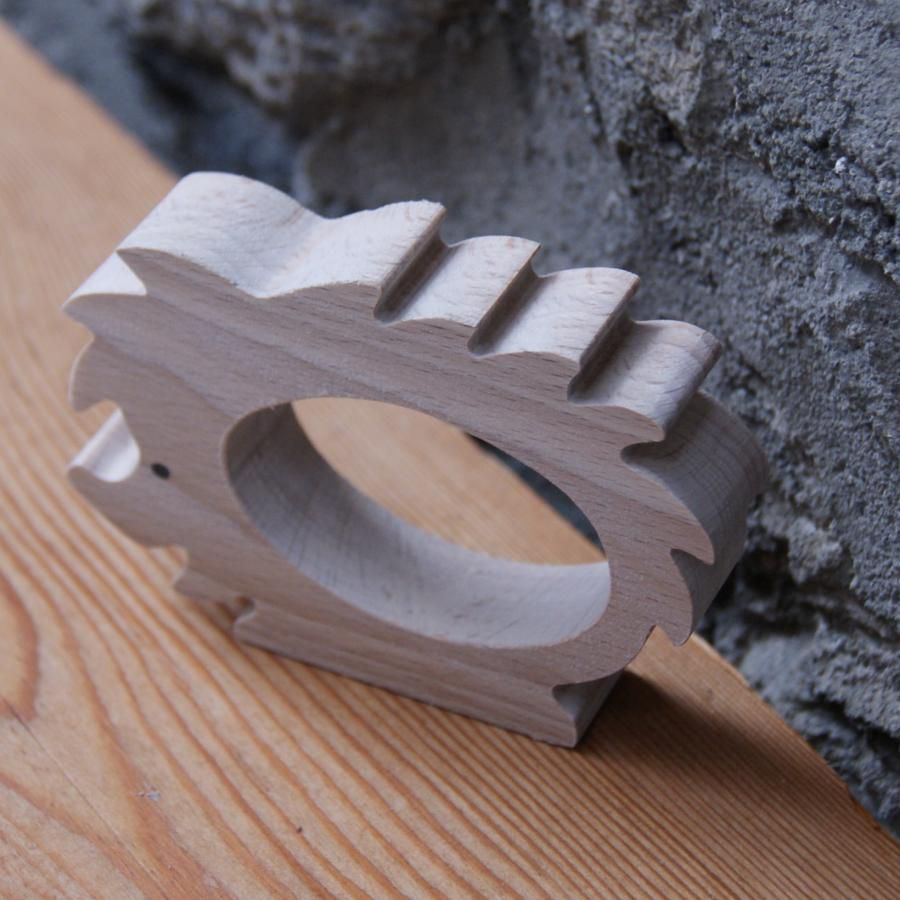 Handmade solid wood Herisson napkin ring for decoration