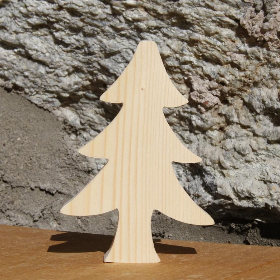 Christmas tree 10 cm in solid wood, handmade, 20mm thick, to be painted