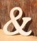 sign and, solid wood ampersand to stick, handmade, scrap embellishment, deco