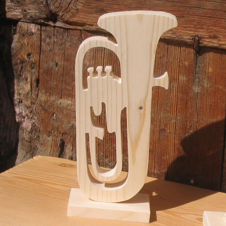 tuba mounted on a solid wood base wedding decoration music theme handmade musician gift