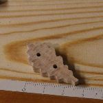 Button leaf oak 35mm to decorate and sew solid wood handmade embellishment scrapbooking
