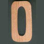 Number 0 in wood ht 8cm marking