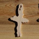 Dancer figurine 3mm solid wood handmade embellishment scrapbooking dance