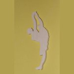 Dancer figurine 3mm solid wood handmade embellishment scrapbooking dance