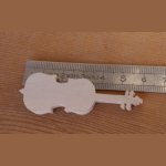 Cello figurine ht 6cm solid wood handmade embellishment scrapbooking music