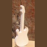 Wooden electric guitar ht 20cm music decoration, musician gift, handmade