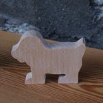 dog place card wedding theme animals or farm handmade solid wood