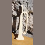 Wooden bugle 15cm musical decoration