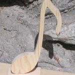 crook mounted on a base wooden musical decoration