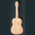 Wooden guitar 15cm decoration music